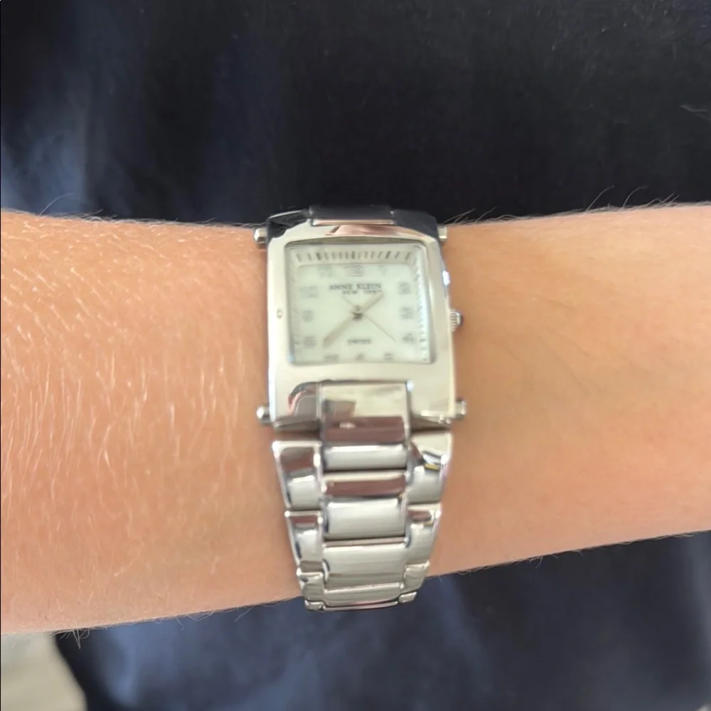 Anne Klein Silver Watch with Three Straps